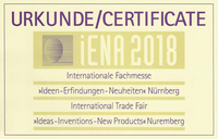 Urkunde Erfinderpreis hämorrPEN iENA 2018